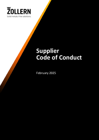 ZOLLERN Supplier Code of Conduct incl. Supplier Declaration Formular